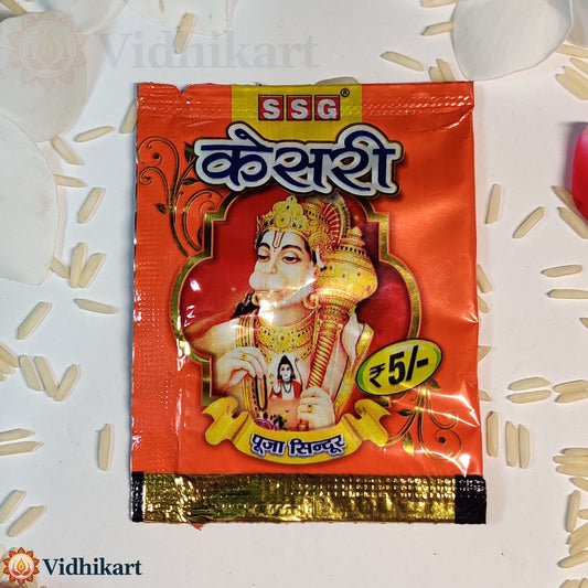Keshari Sindur – Traditional Orange Powder for Hanuman Puja & Rituals