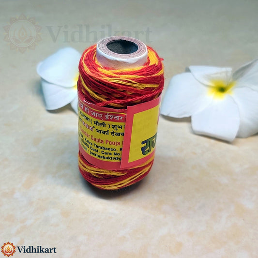 Kalava (Mauli Thread) – Traditional Red & Yellow Cotton Thread for Puja